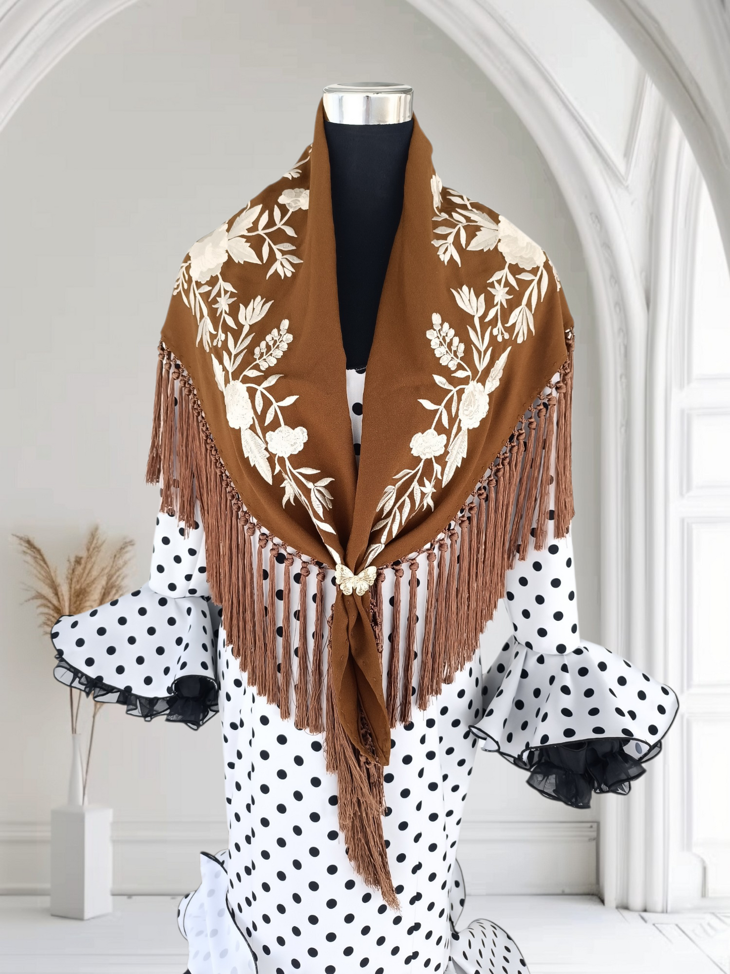 Mantón "Praga" marrón