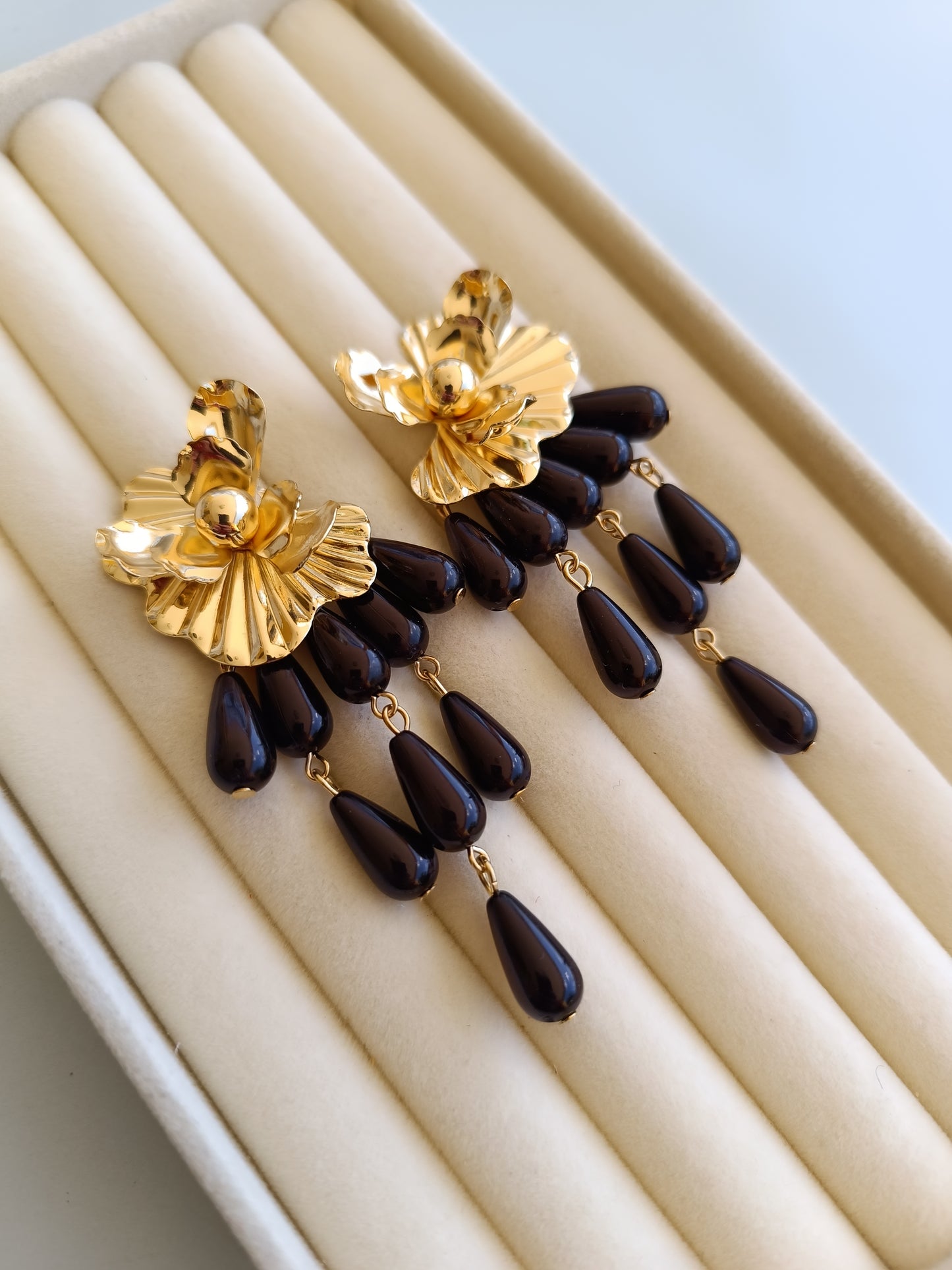 Pendientes "Eliche" negro