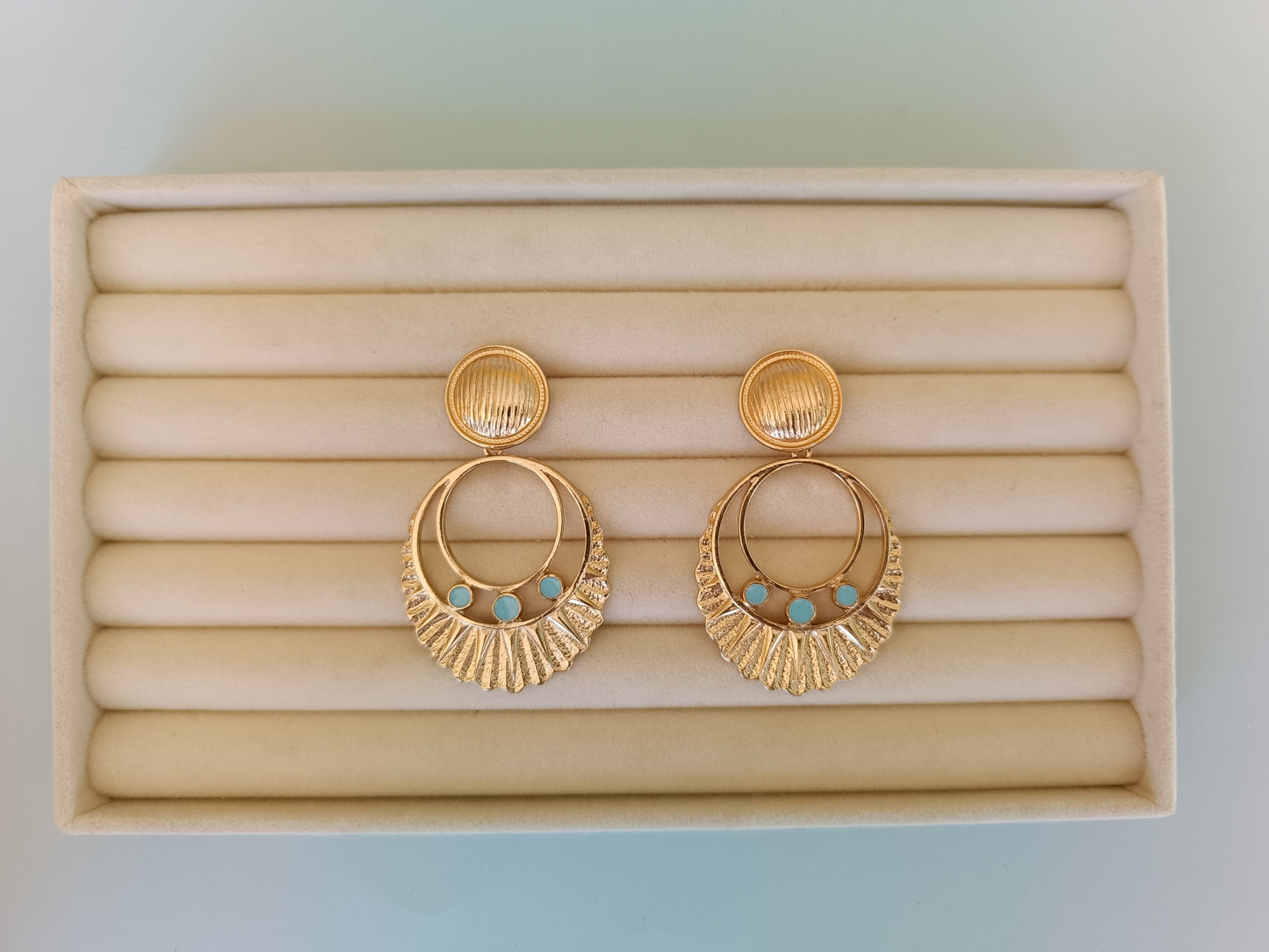 Pendientes "Tormes" azul