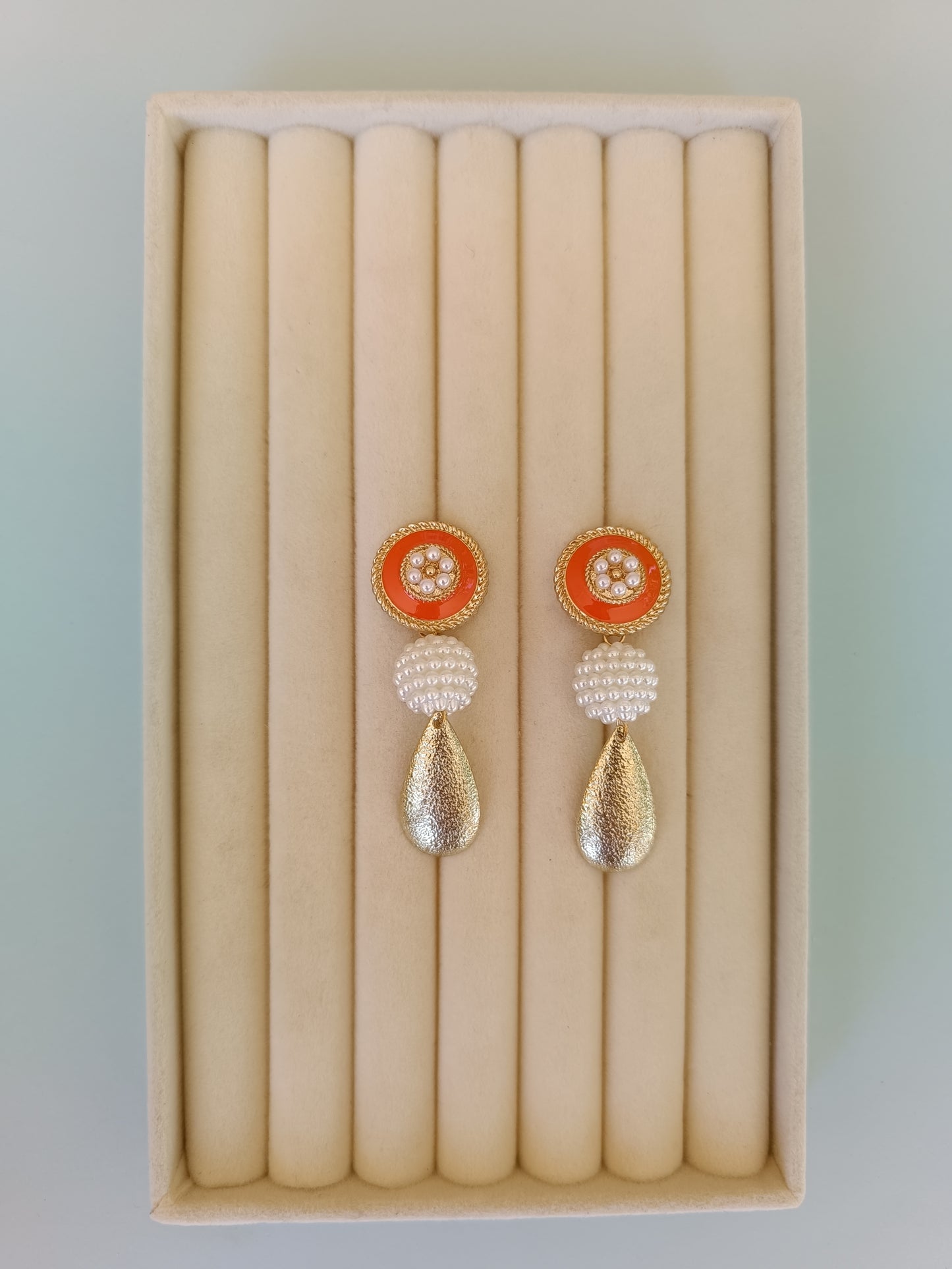 Pendientes "Esla" naranja