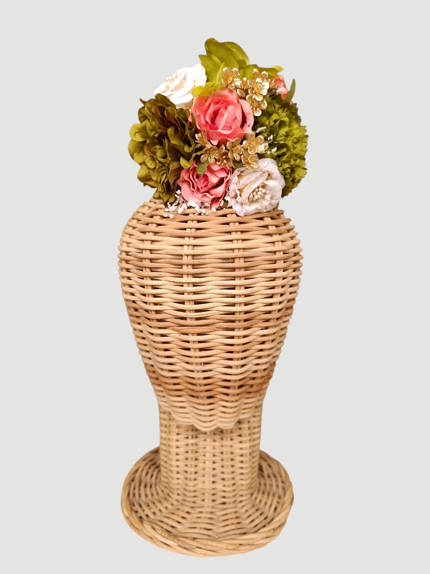 Ramillete caqui, coral y beige