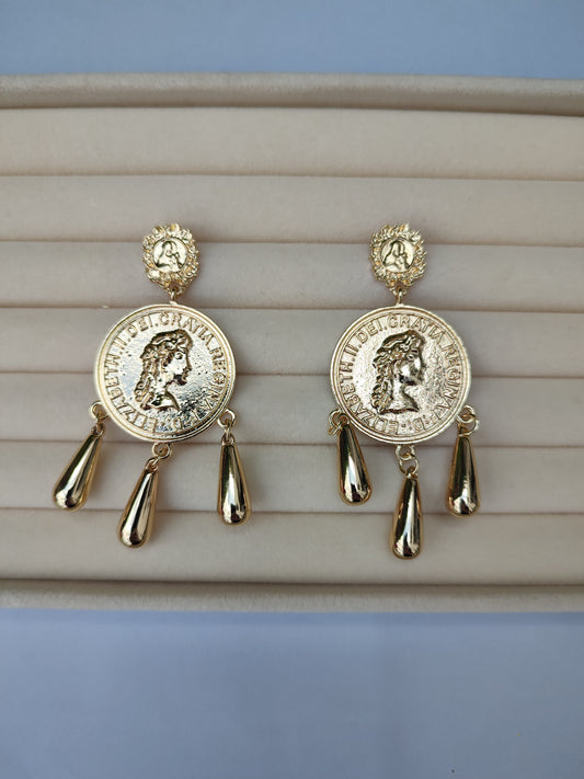 Pendientes "Guadalquivir" dorados