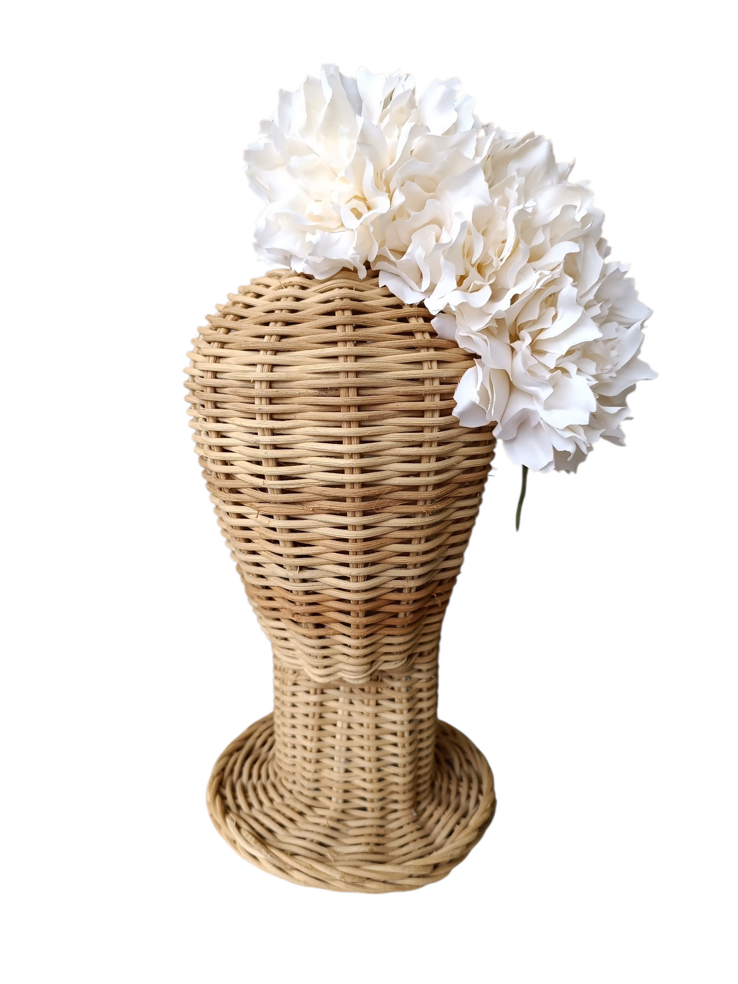 Corona de dalias beige