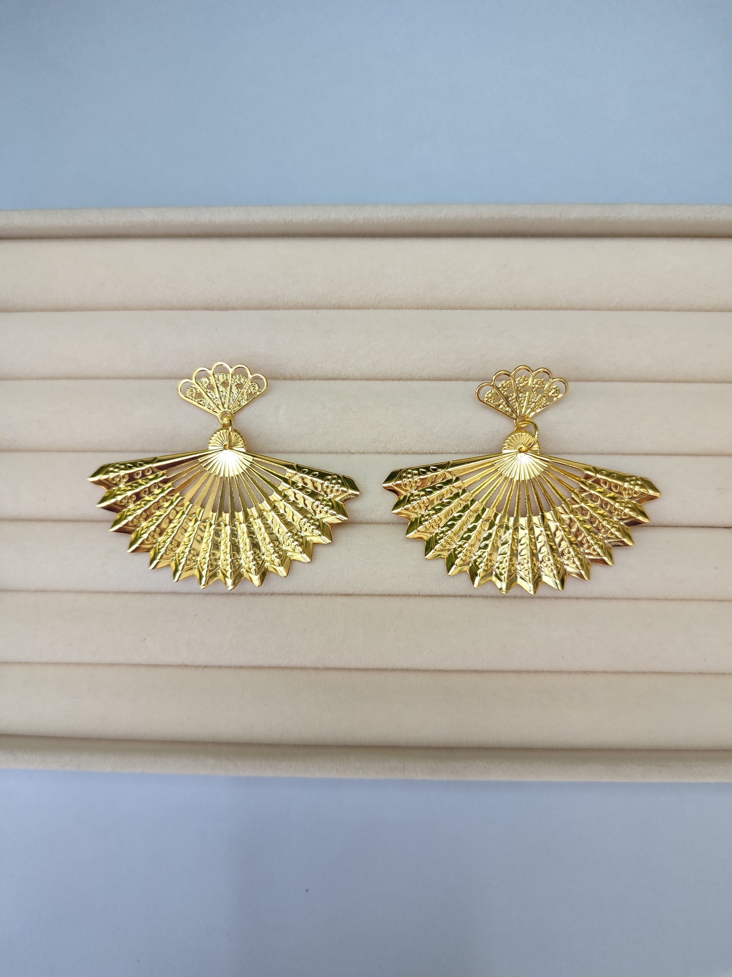 Pendientes "Guadiana" abanicos
