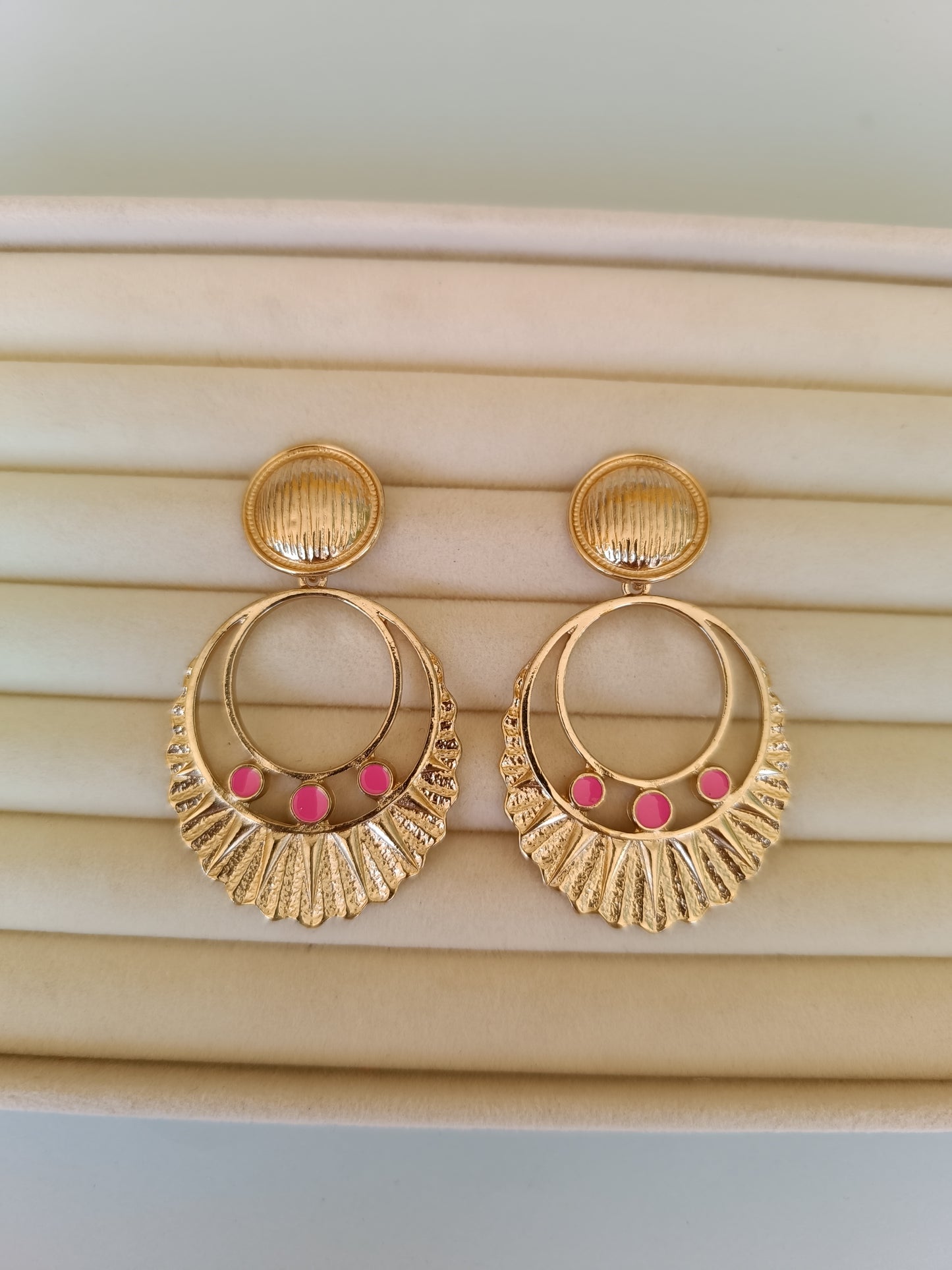 Pendientes "Tormes" rosa