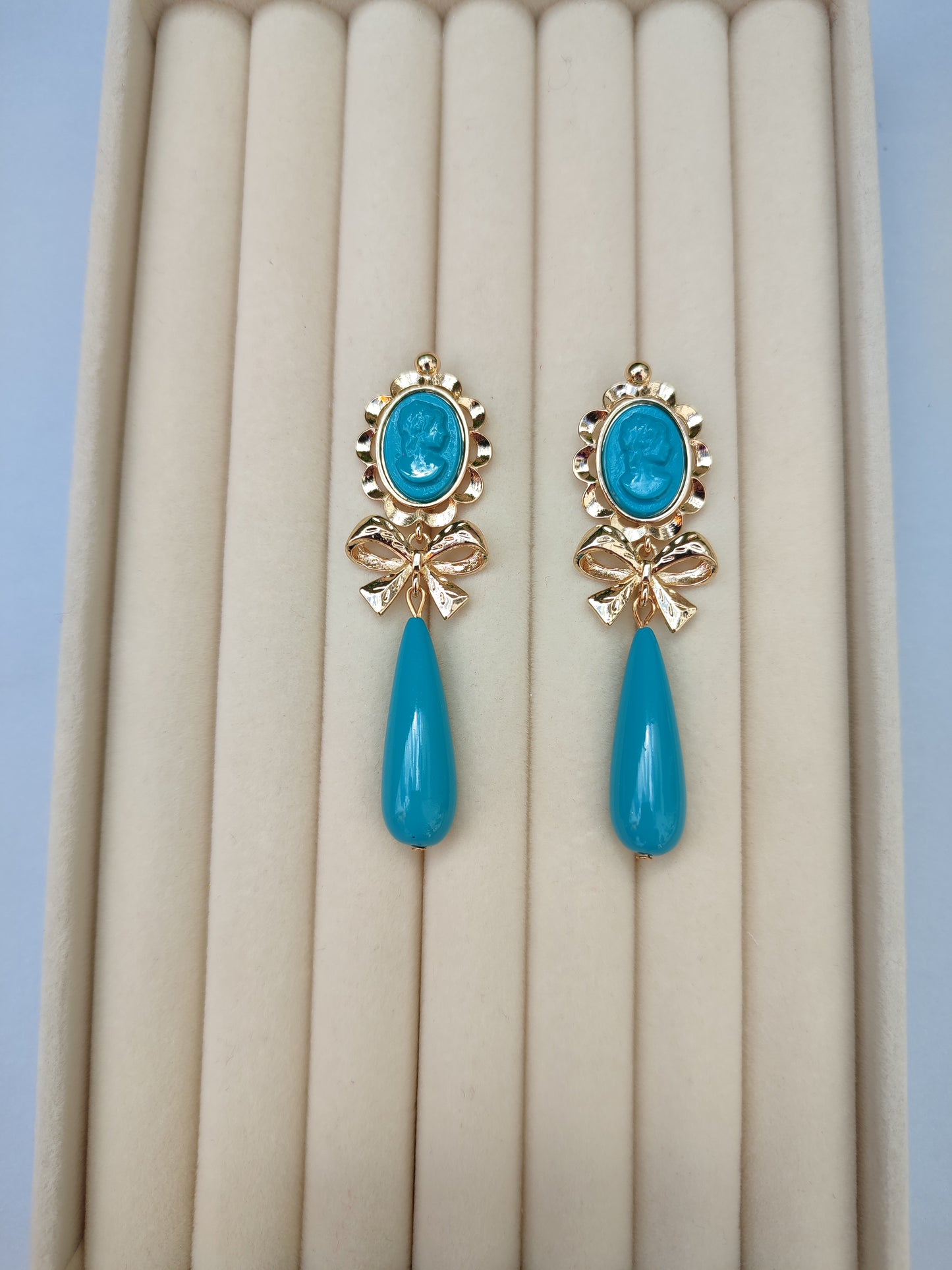 Pendientes "Edurne" turquesa