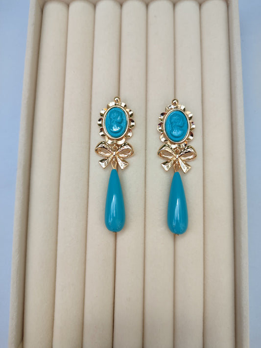 Pendientes "Edurne" turquesa