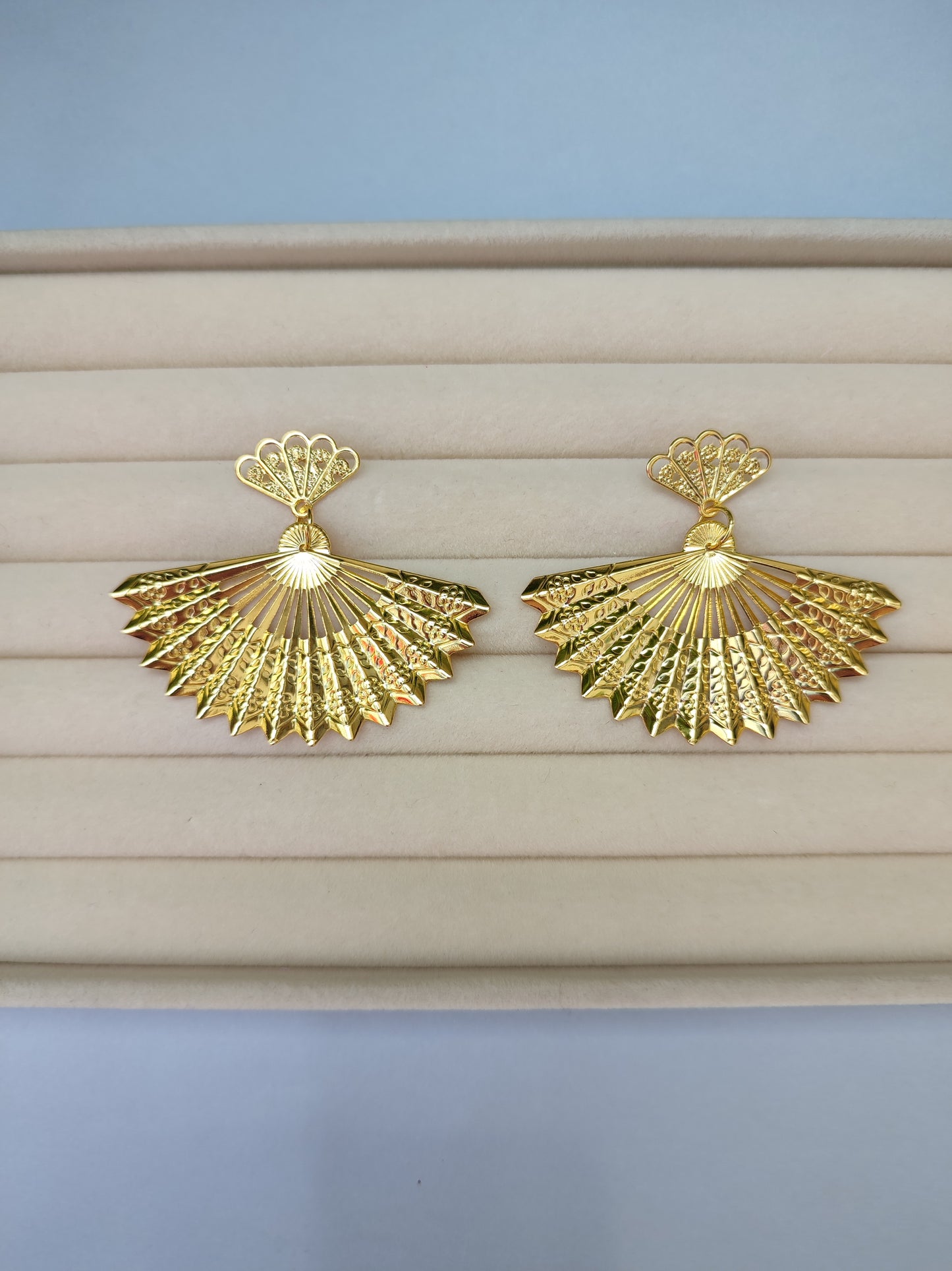 Pendientes "Guadiana" abanicos