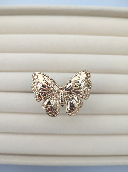 Anillo mariposa silvestre oro